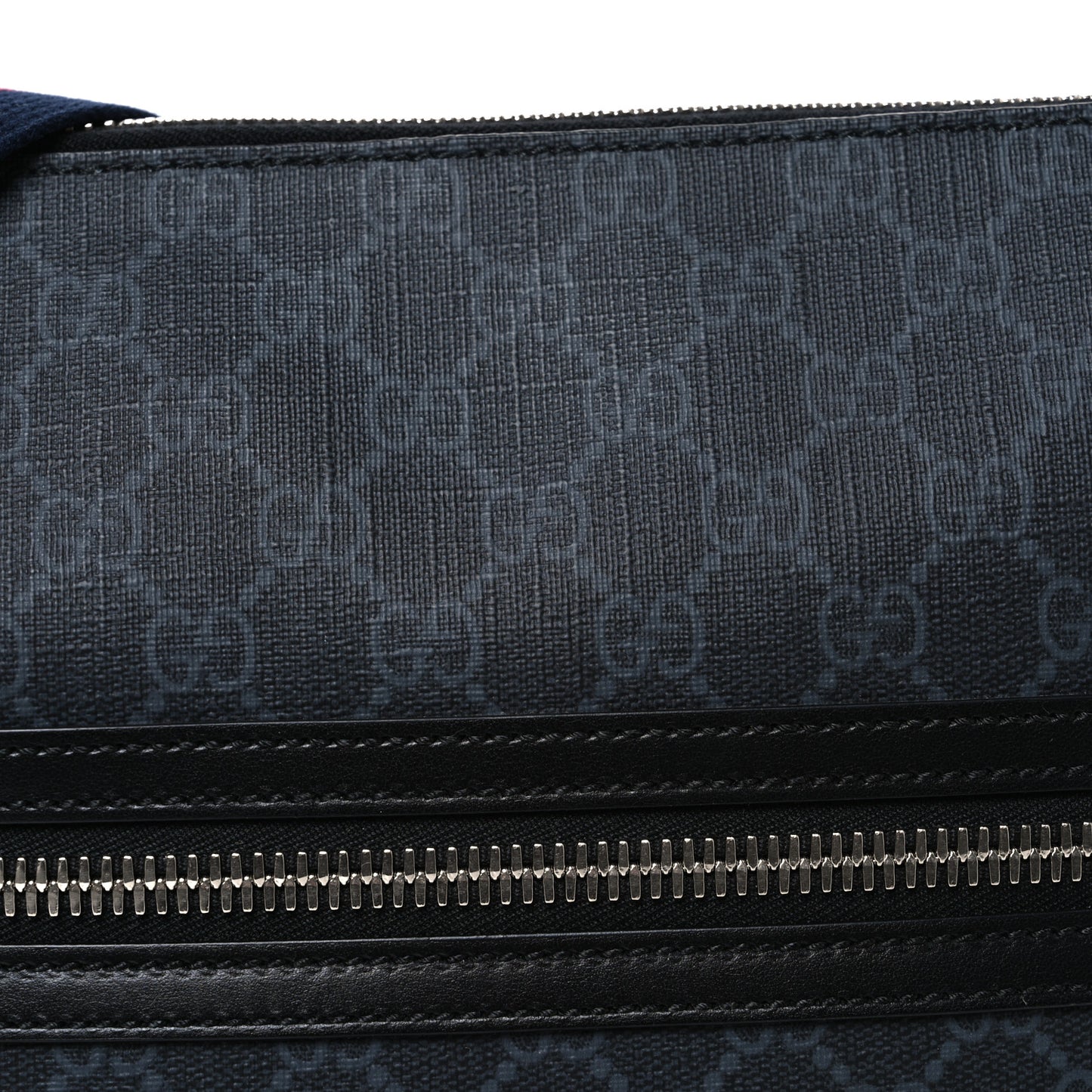 GG Supreme Monogram Messenger Bag Black Grey
