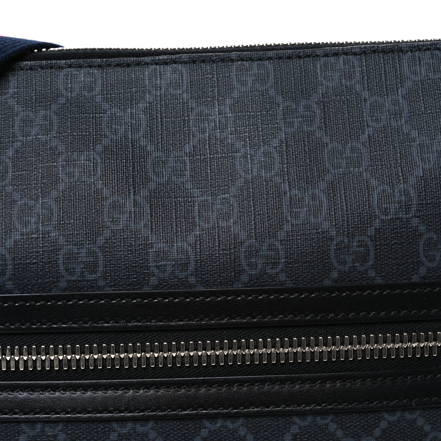 Gucci GG Supreme Monogram Messenger Bag Black Grey 8 of 10
