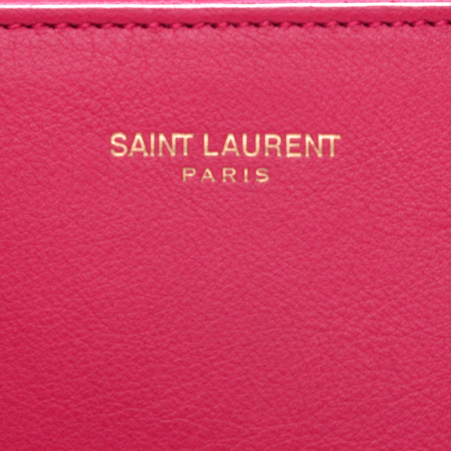 Calfskin Classic Y Ligne Clutch Fuchsia