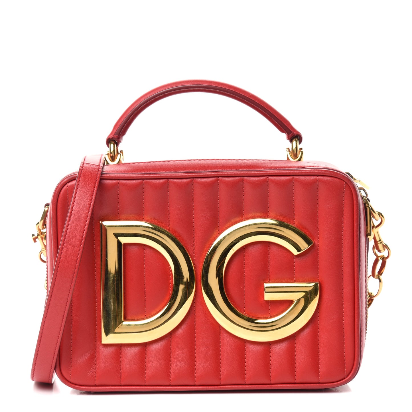 Nappa Quilted DG Girls Camera Bag Red