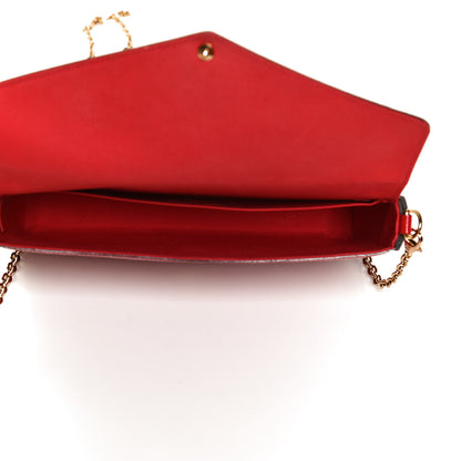Louis Vuitton Vernis Felicie Pochette Chain Wallet Cherry 9 of 15