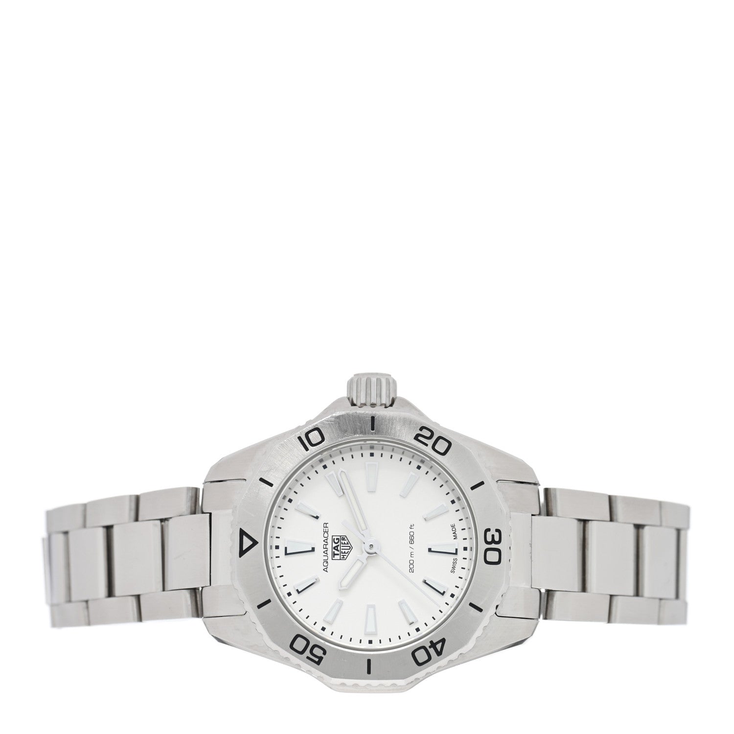 Tag Heuer Stainless Steel 30mm Aquaracer Lady Quartz Watch Silver WBP1411 2 of 5
