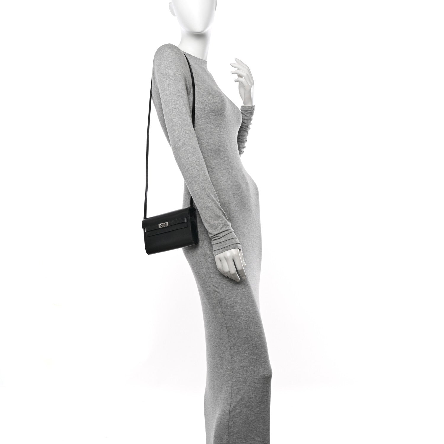 Hermes Box Kelly Wallet To Go Black 2 of 10