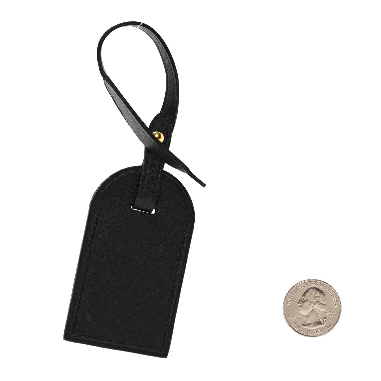 Calfskin Vivienne Luggage Tag Black