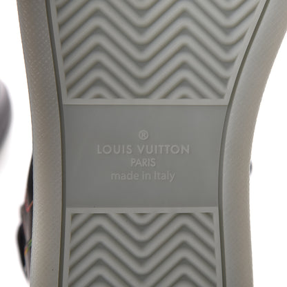 Louis Vuitton Calfskin Rivoli High Top Sneakers 10.5 Black Multicolor 8 of 10