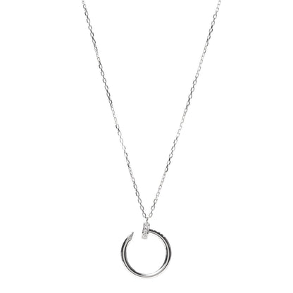 Cartier 18K White Gold Diamond Juste Un Clou Necklace 1 of 6