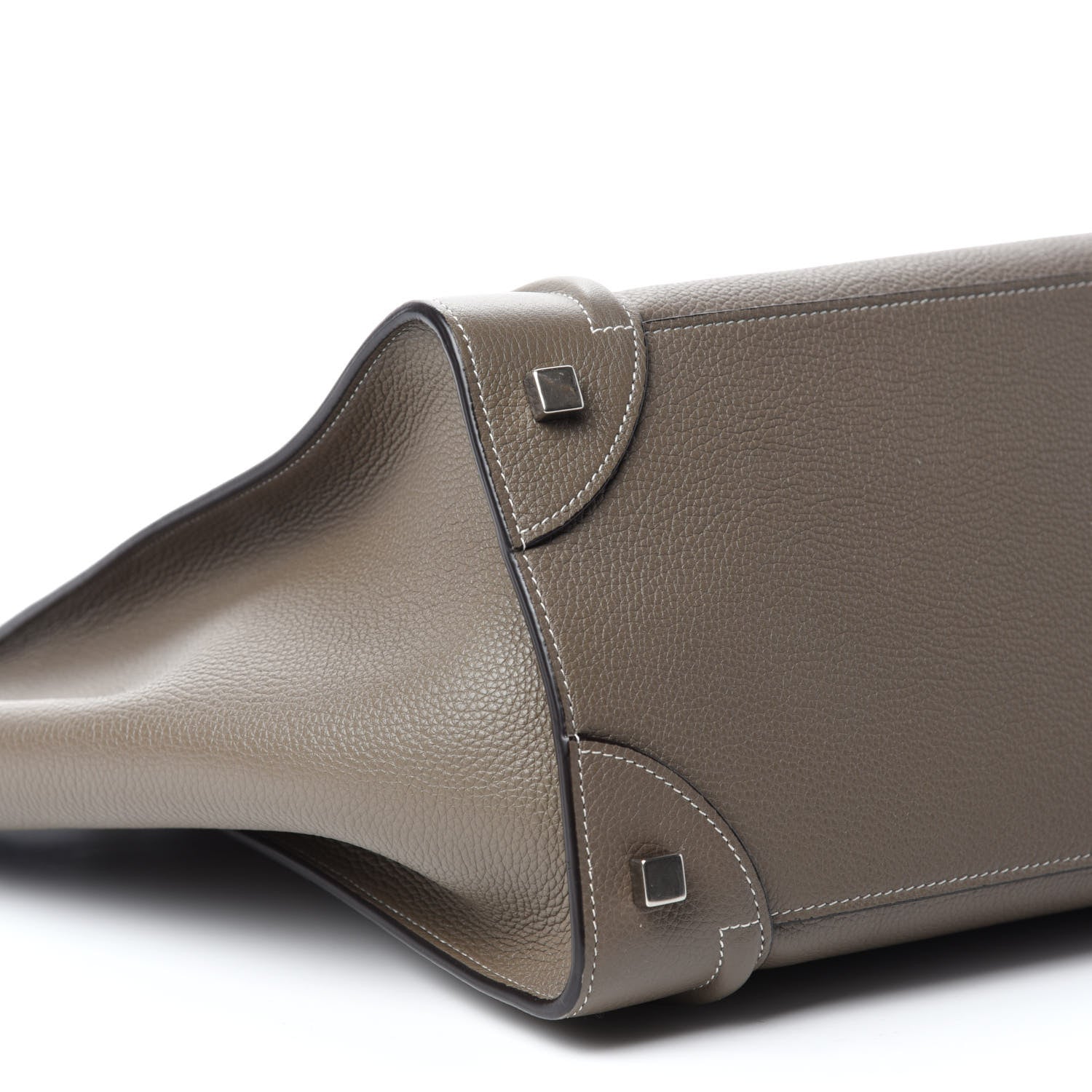 Celine Drummed Calfskin Mini Luggage Souris 6 of 12