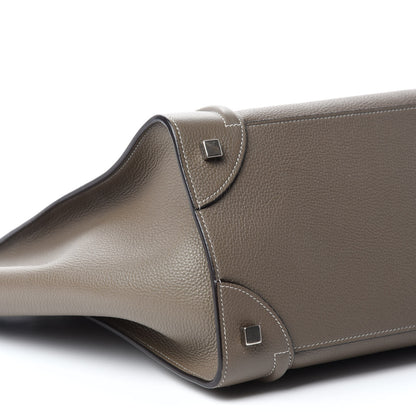 Celine Drummed Calfskin Mini Luggage Souris 6 of 12