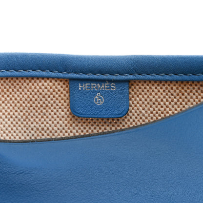 Hermes Swift Canvas Petit H Flaneur Forever Pouch Bleu Frida 6 of 9