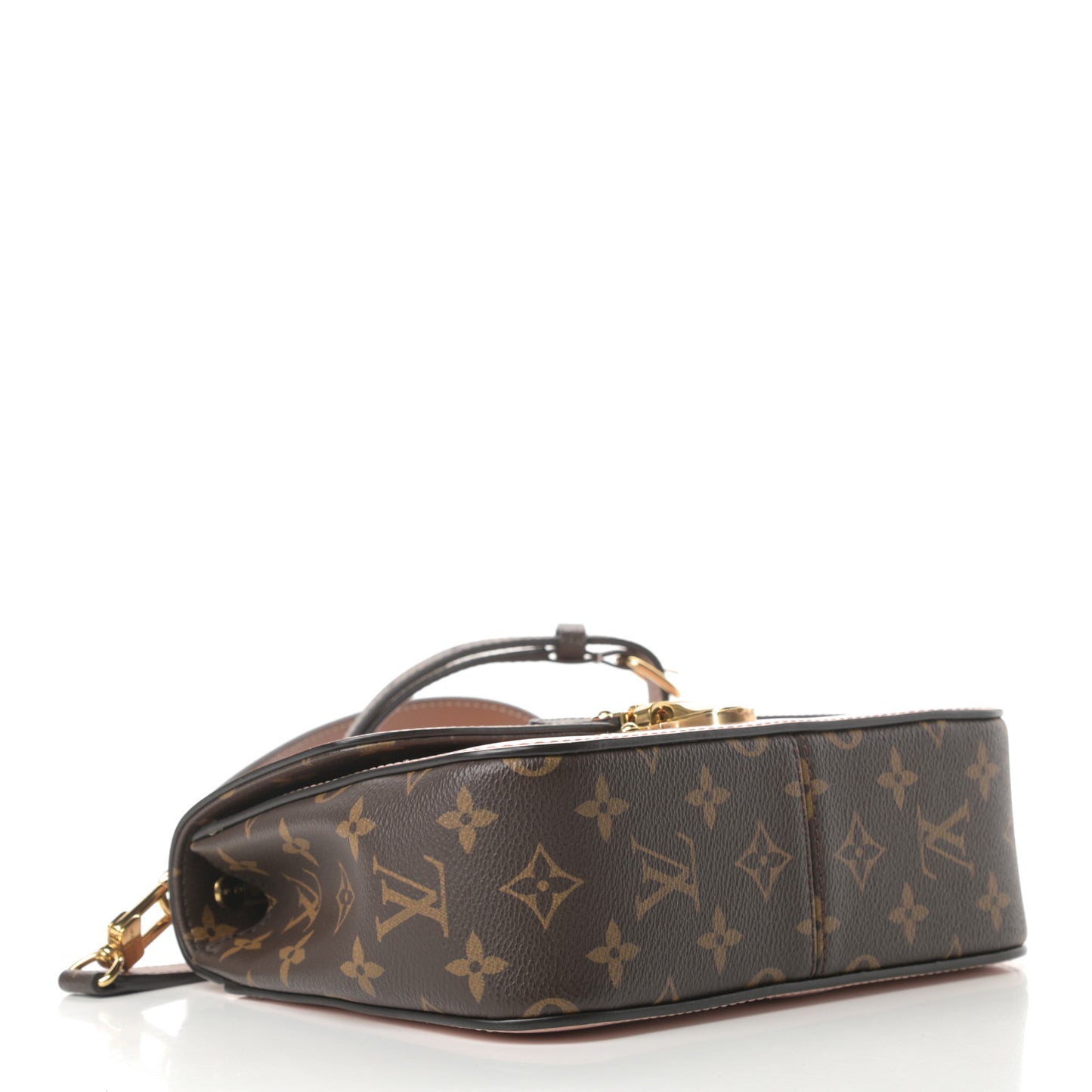 Patent Calfskin Monogram Cherrywood BB Rose Ballerine