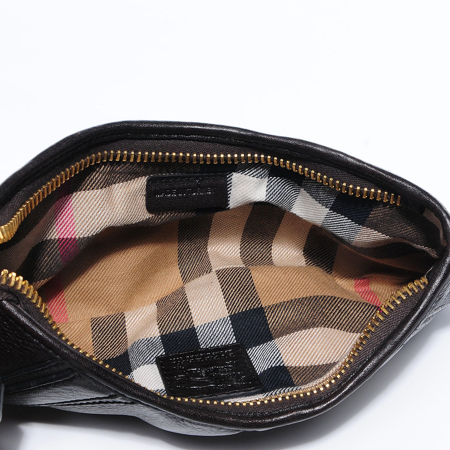 Pebbled Leather Ashbury Clutch Brown