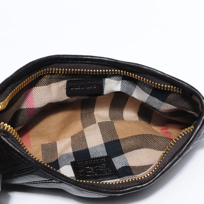 Burberry Pebbled Leather Ashbury Clutch Brown 8 of 8