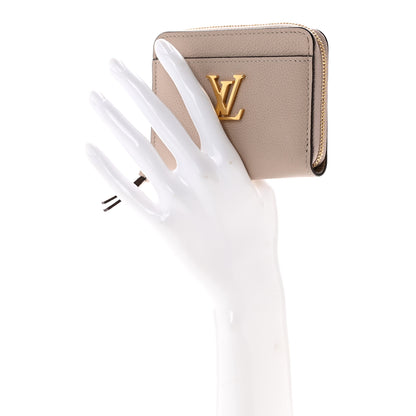Louis Vuitton Calfskin Lockme Zippy Coin Purse Greige 2 of 8