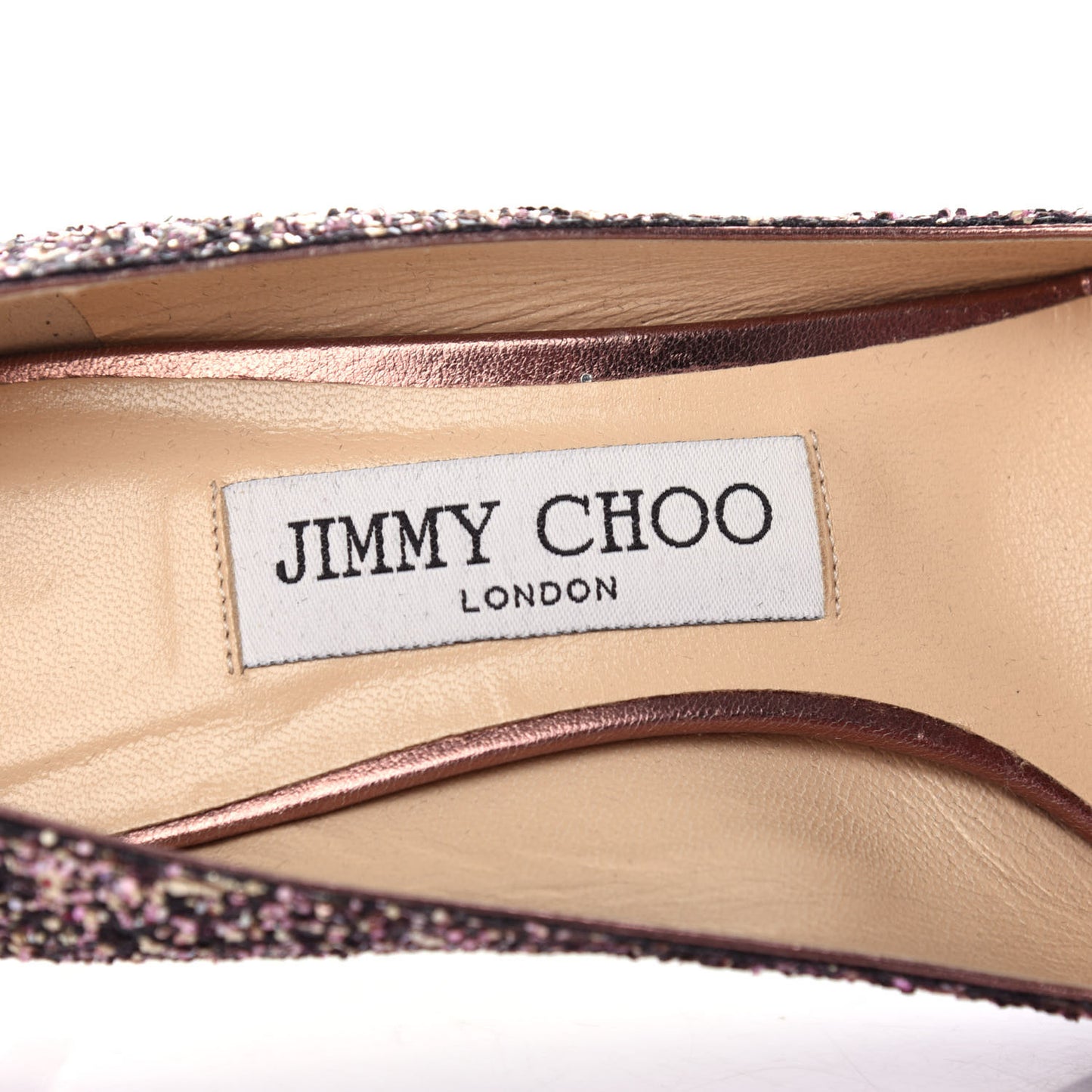 Glitter Degrade Pointy Toe Romy 60 Pumps 37 Pink Gold