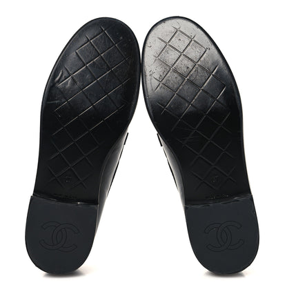 Chanel Lambskin Quilted CC Turnlock Loafers 37 Black 6 of 9