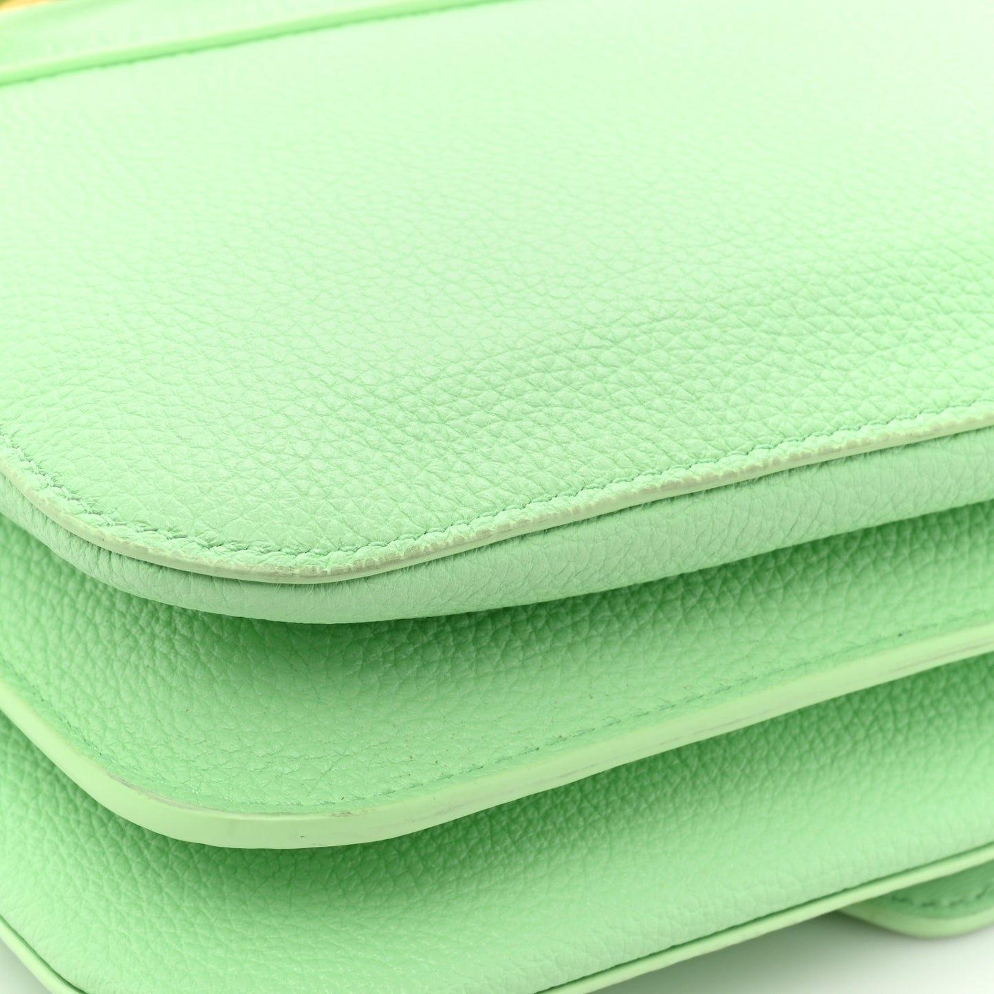 Calfskin Mount Envelope Bag Wasabi