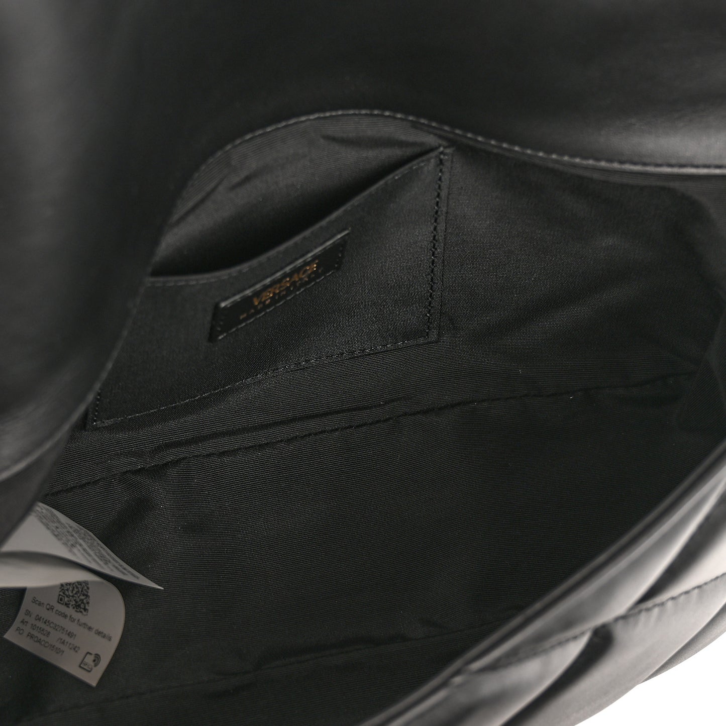 Calfskin Quilted Medusa Medium Top Handle Shoulder Bag Black