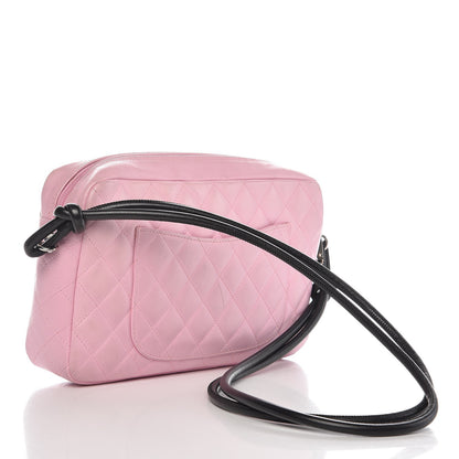 Chanel Calfskin Quilted Cambon Camera Bag Pink Black 4 of 11