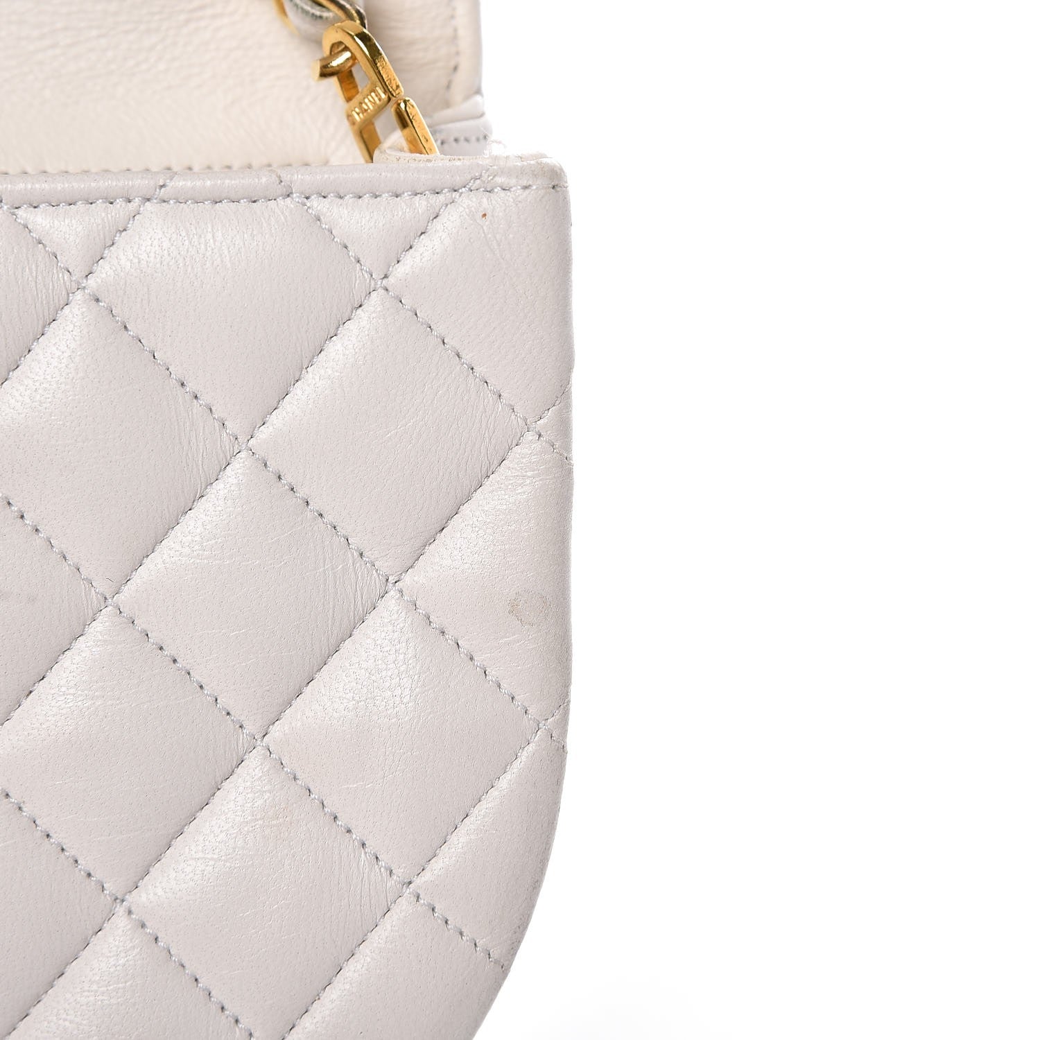 Chanel Lambskin Quilted Mini Half Moon Flap White 10 of 12