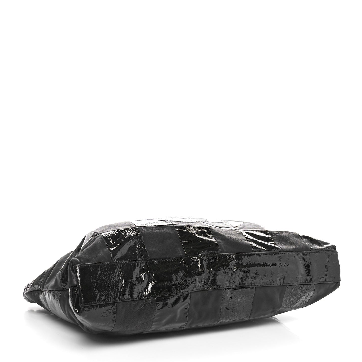 Patent Patchwork Large Brooklyn Tote Black