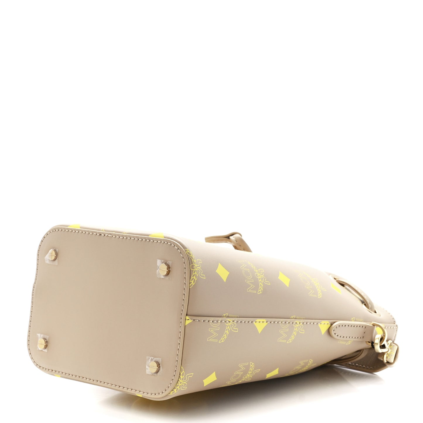 Nappa Visetos Mini Pup Color Splash Drawstring Bag Croissant