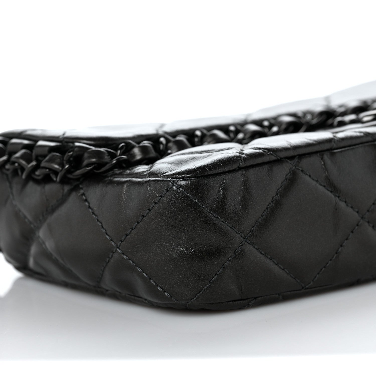 Chanel Calfskin Quilted Small Chain Me Flap So Black 8 of 9