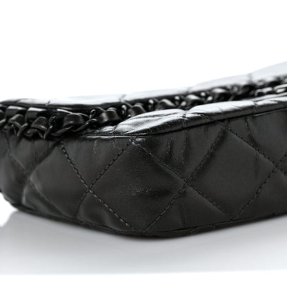 Chanel Calfskin Quilted Small Chain Me Flap So Black 8 of 9