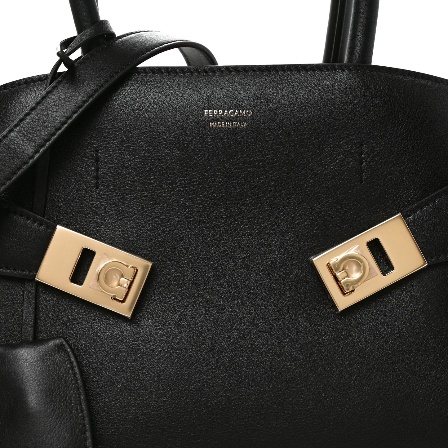 Calfskin Small Hug Bag Black Flame Red