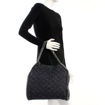 Stella McCartney Denim Quilted Small Baby Bella Tote 2 of 8