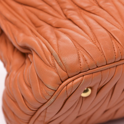 Miu Miu Nappa Matelasse Tote Papaya 12 of 17