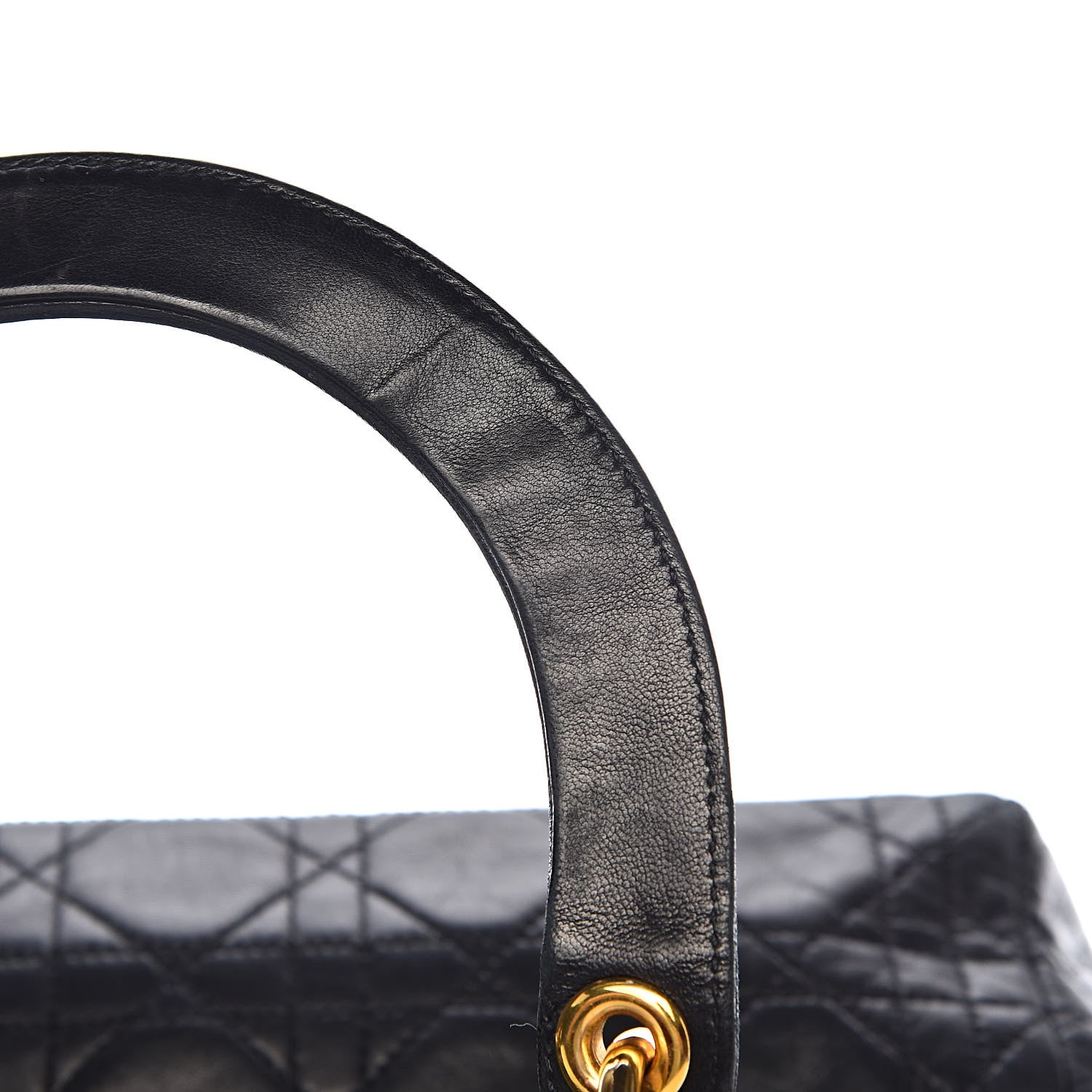 Christian Dior Lambskin Cannage Medium Lady Dior Black 16 of 22