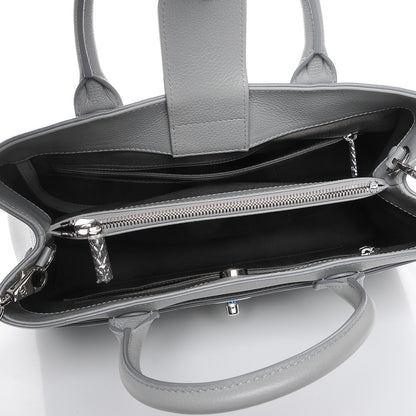 Chanel Grained Calfskin Small Neo Executive Shopper Tote Grey 6 of 8
