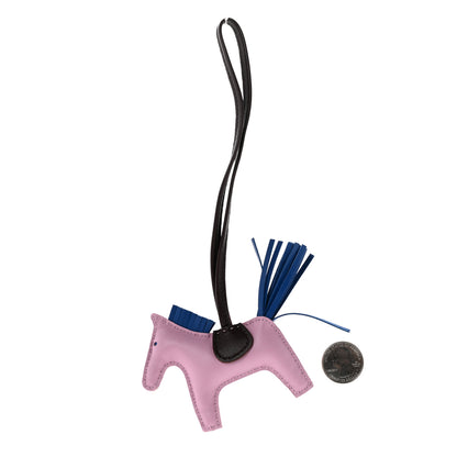 Hermes Milo Lambskin Grigri Rodeo Horse Bag Charm PM Mauve Sylvestre Bleu France Rouge Sellier 1 of 4