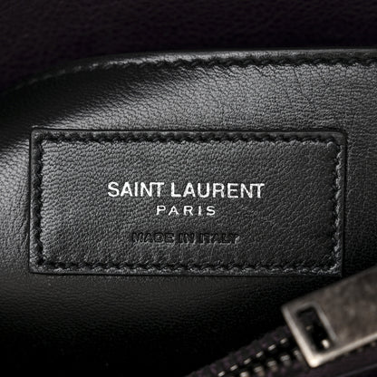 Saint Laurent Sheepskin Matelasse Chevron Monogram Medium College Bag Amaranto 6 of 12