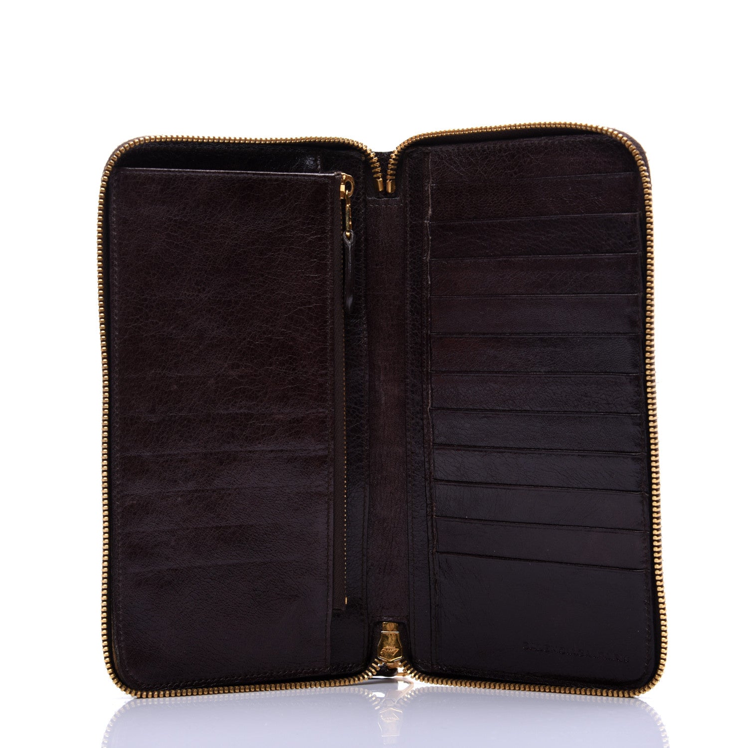 Balenciaga Agneau Giant 12 Gold Hardware Compagnon Wallet Black 5 of 12