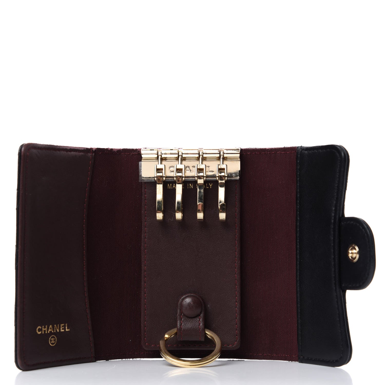 Chanel Lambskin Quilted 4 Key Holder Black 5 of 9