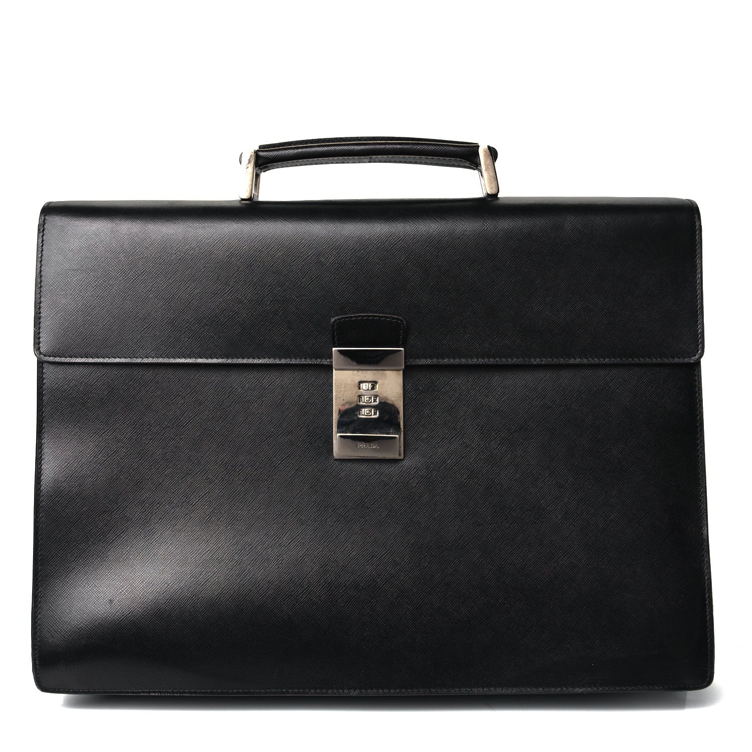 Prada Saffiano Briefcase Black 1 of 6