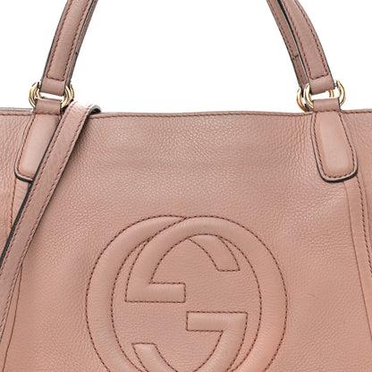 Gucci Pebbled Calfskin Small Soho Top Handle Bag Light Pink 8 of 15
