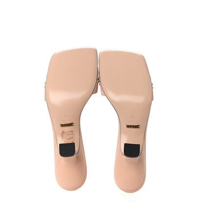 Gucci Nappa Dora Tiger Head Mid Heel Slide Sandals 36 Skin Rose 5 of 8