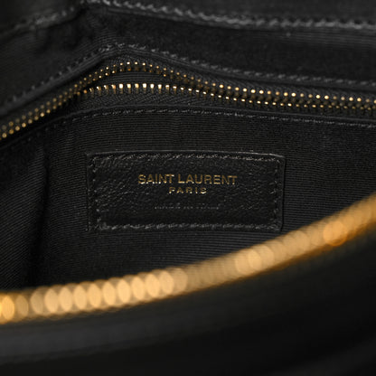 Saint Laurent Calfskin Y Quilted Monogram Medium Loulou Chain Satchel Black 6 of 9