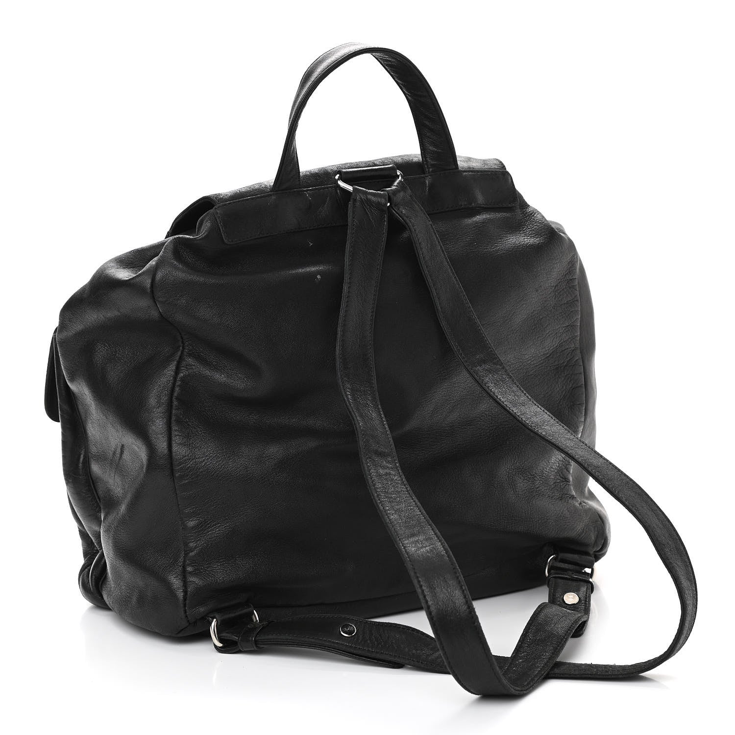 Prada Calfskin Backpack Black 3 of 15