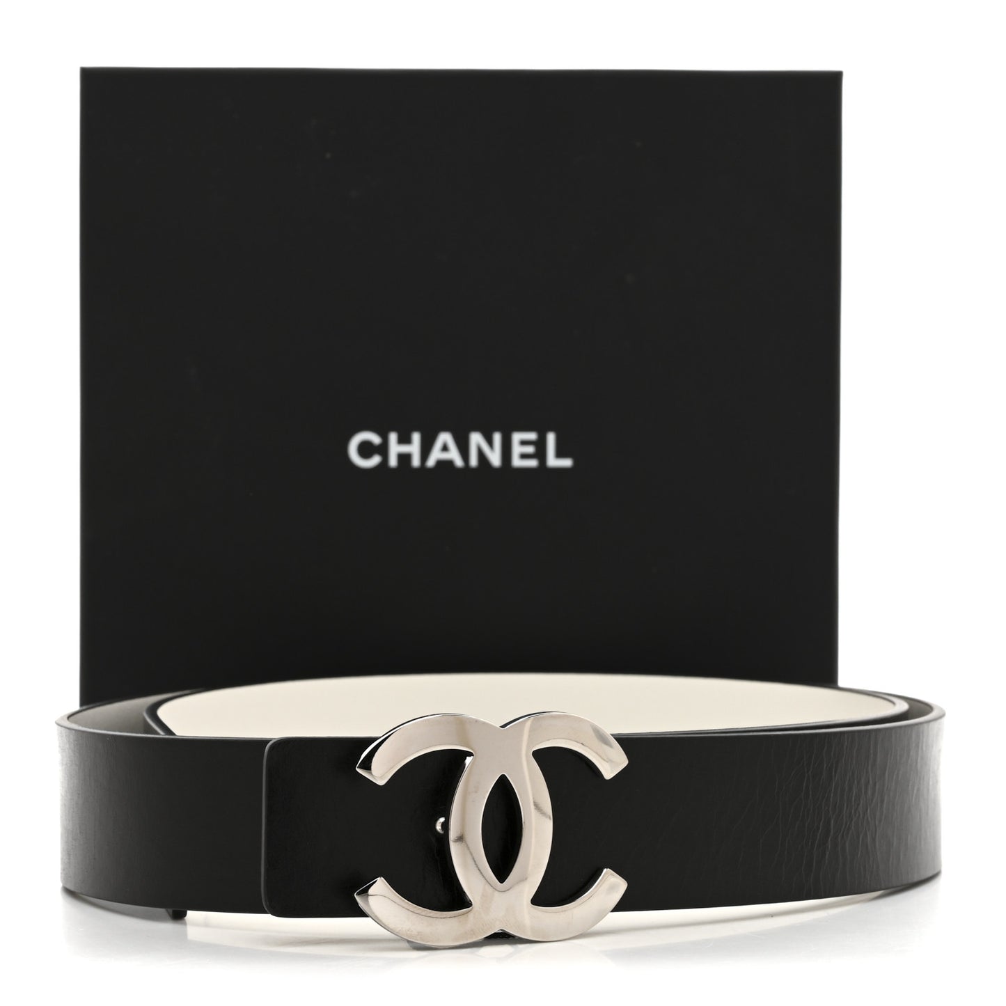 Calfskin CC Reversible Belt 100 40 White Black