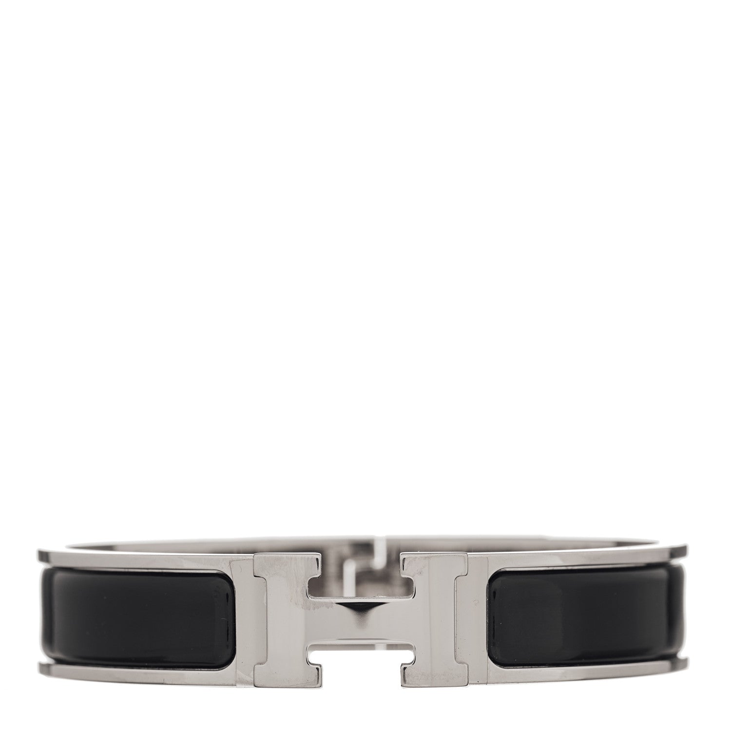 Hermes Enamel Narrow Clic Clac H Bracelet PM Black 1 of 3