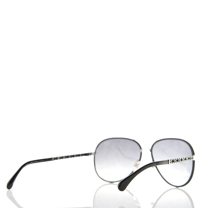 Chanel Polarized Pilot Winter Sunglasses 4219-Q Black 4 of 7