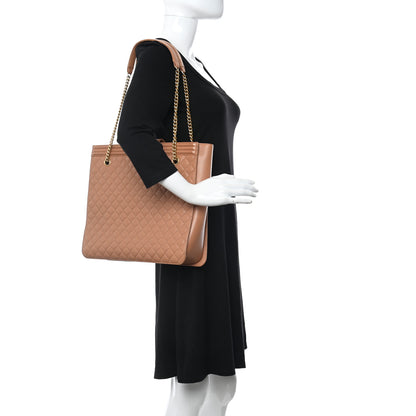 Chanel Calfskin Quilted Large Boy Tote Camel 2 of 10