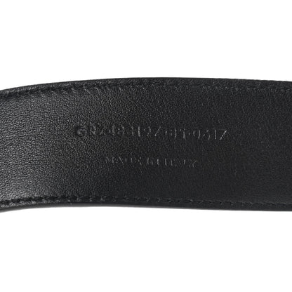 Saint Laurent Goatskin Monogram Buckle Belt Black 3 of 6