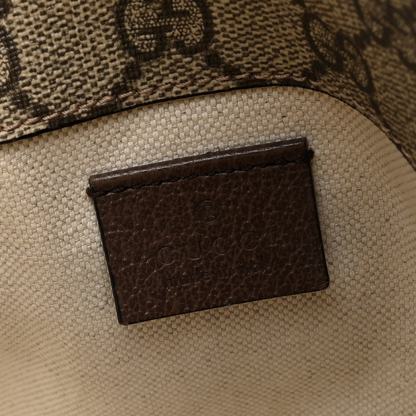 GG Supreme Monogram Neo Vintage Web Belt Bag Brown