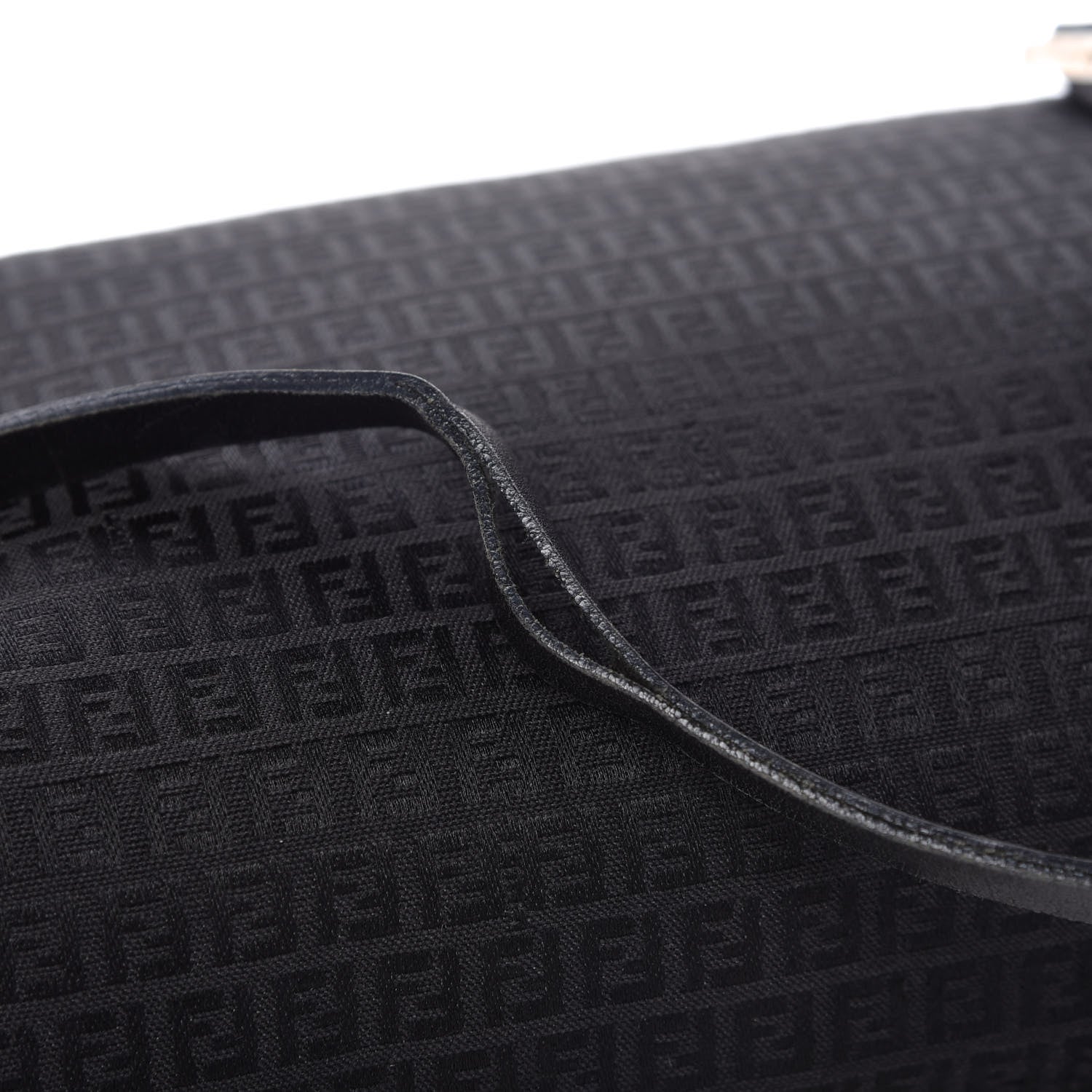 Fendi Zucchino Shoulder Bag Black 9 of 10