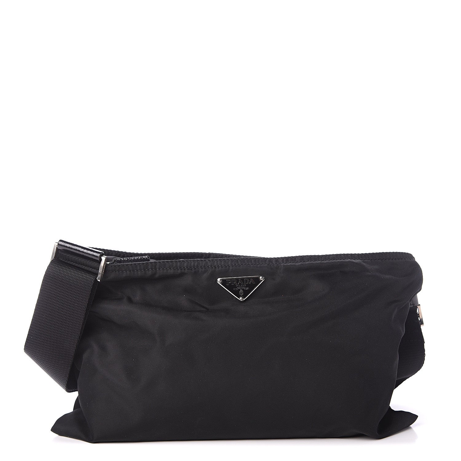 Prada Nylon Flat Messenger Bag Black 1 of 7