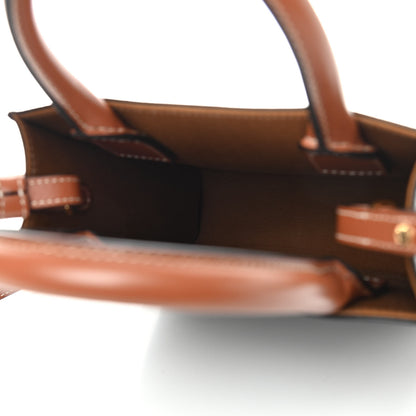 Celine Triomphe Canvas Calfskin Mini Vertical Cabas Tan 7 of 7